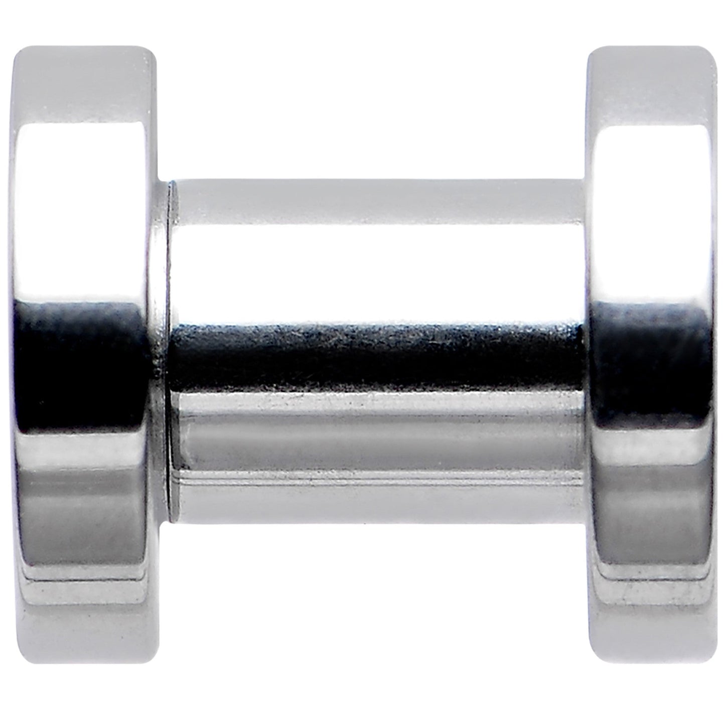 4G Stainless Steel Silver Sugar Glitter Screw Fit Plug