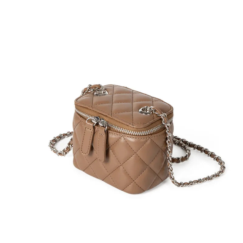 Mini Denim Crossbody Bags for Women | Lingge Chains Shoulder Bag & Fashion Brands Box Bag (Lipstick Coins Purses & Handbags)