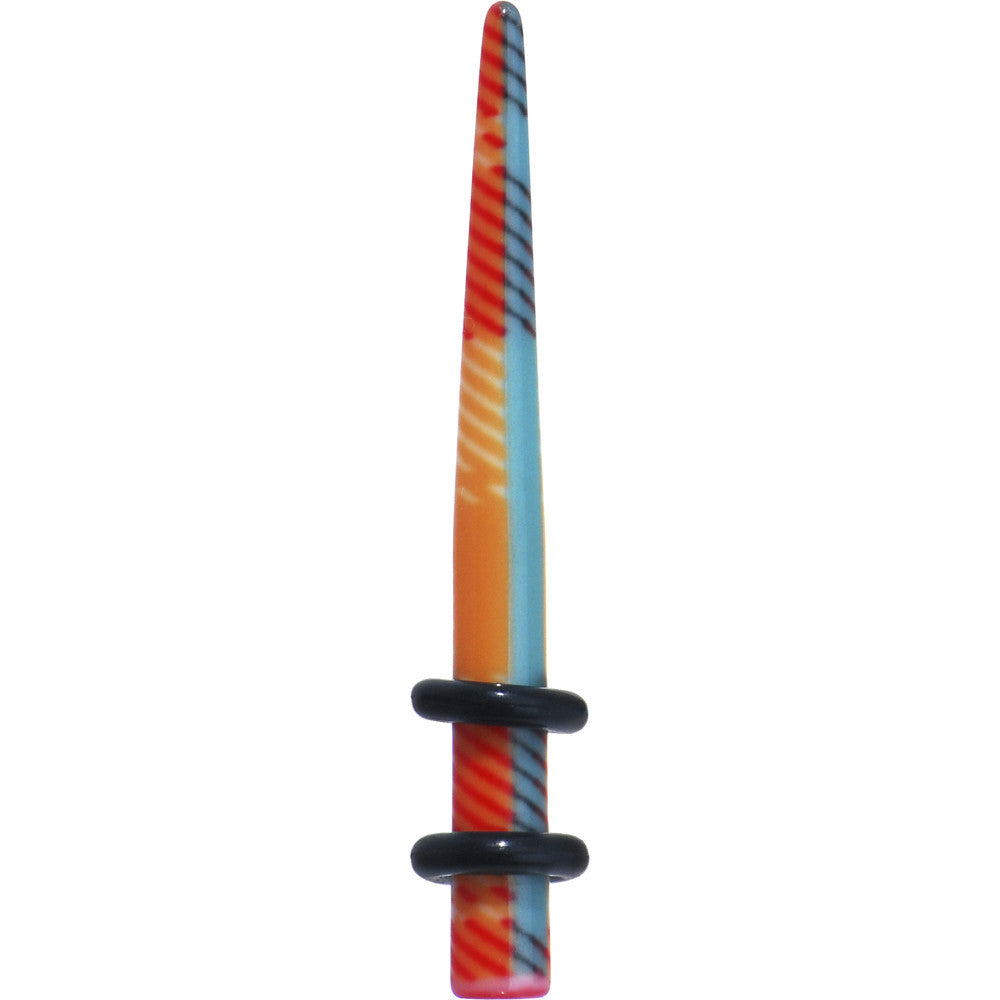 6G Acrylic Plaid Taper Ear Plug