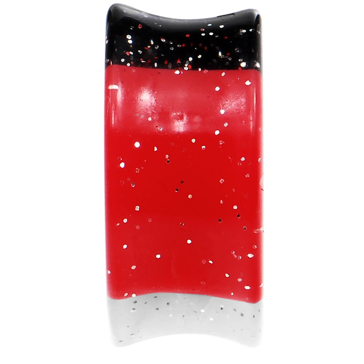 20mm Black Red White Quotation Symbol Saddle Plug
