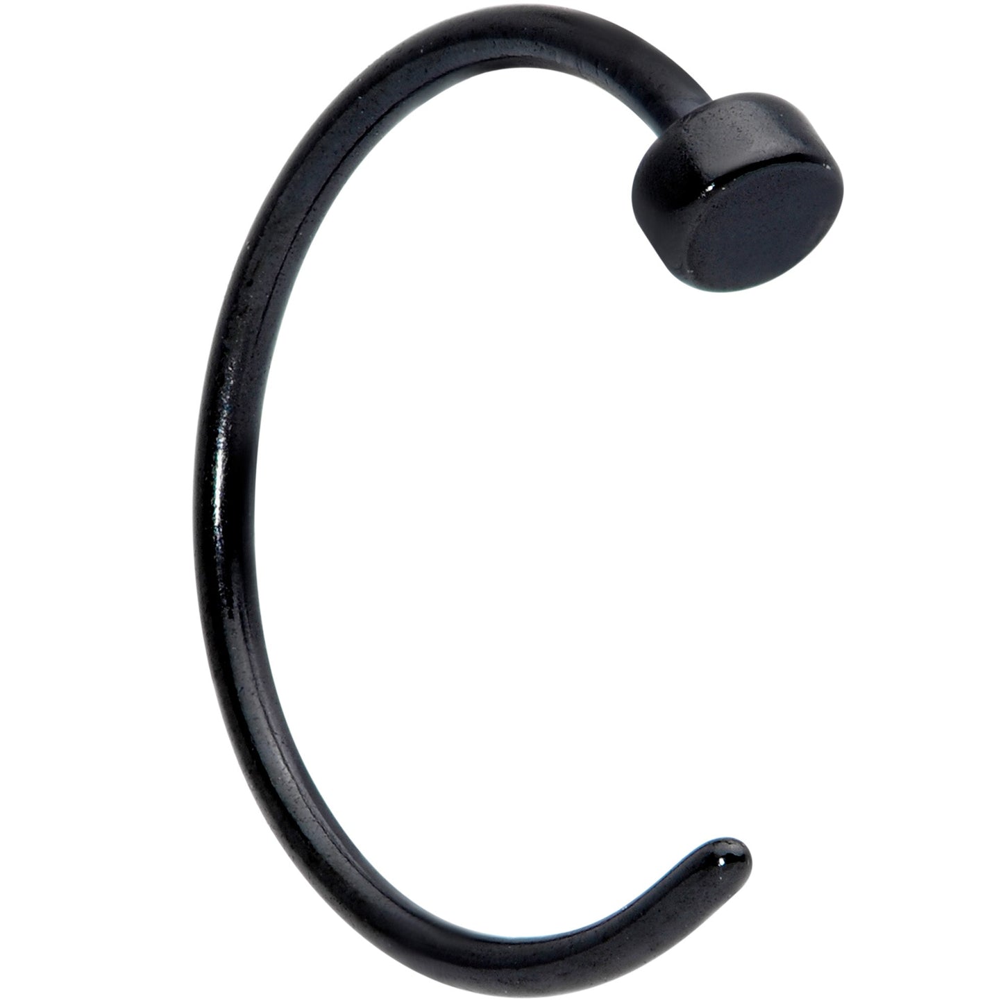 22G 5/16 Black PVD Stainless Steel Disc Nose Hoop