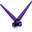 Light Purple Matte Acrylic Straight Taper Set 12G to 00G