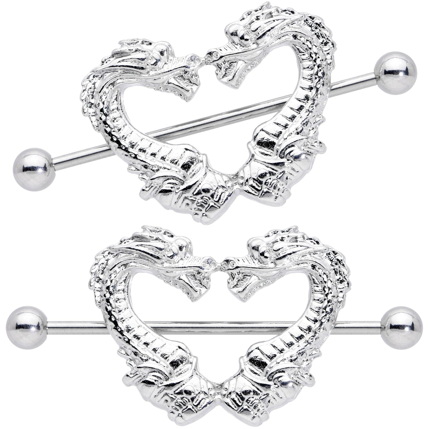 14G 13/16 Dragons Heart Nipple Shield Set