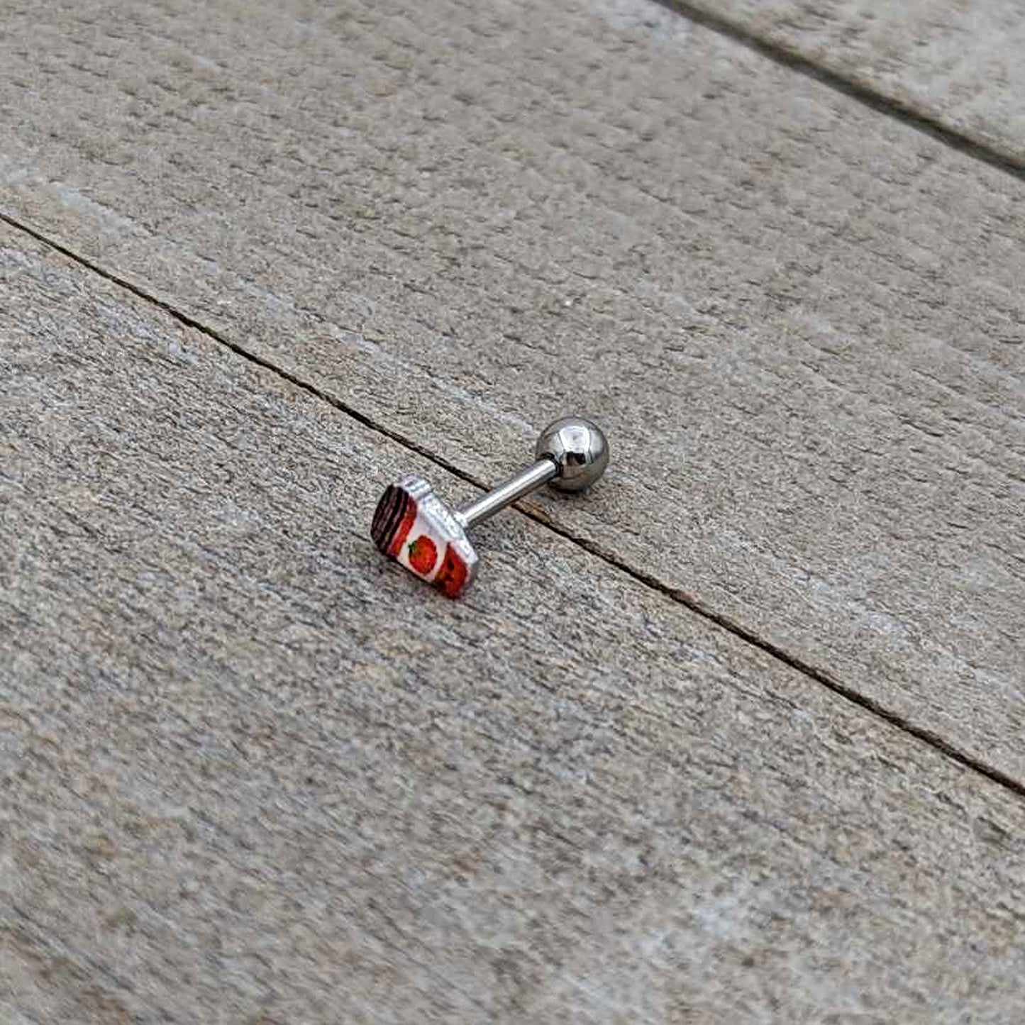 16G 5/16 Sweet Pumpkin Latte Autumn Cartilage Tragus Earring