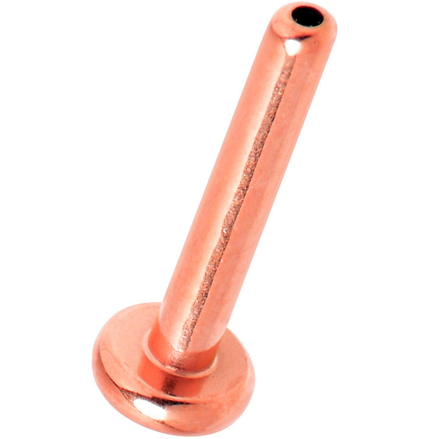 16G 5/16 Rosy Hue ASTM F-136 Implant Grade Titanium Threadless Post Only Labret