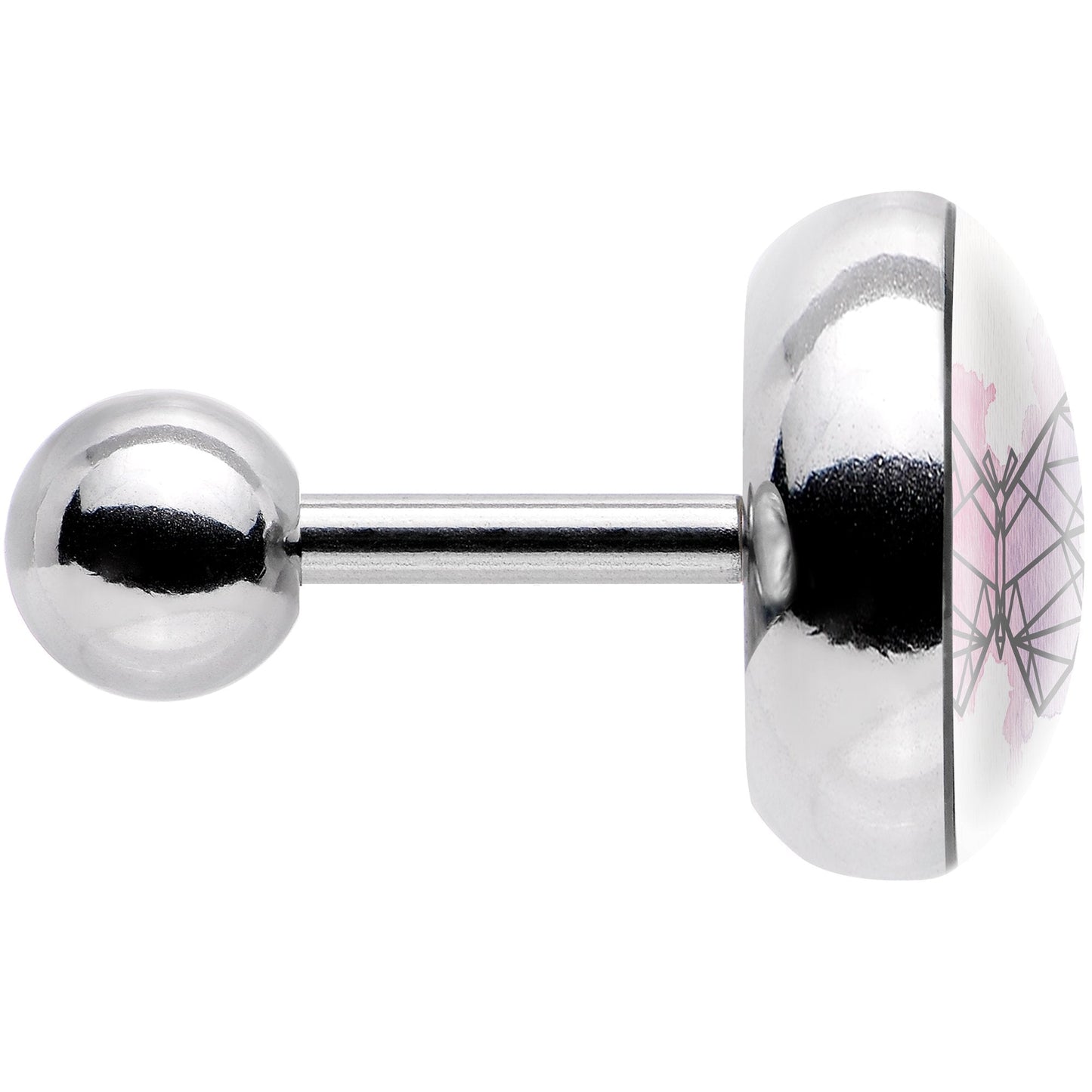 16G 1/4 Watercolor Geometric Butterfly Tragus Cartilage Earring