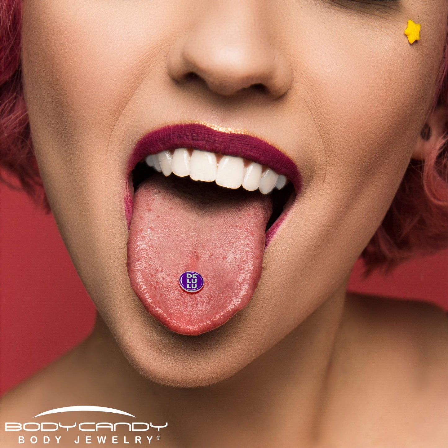 Word DELULU Barbell Tongue Ring by Onyx O