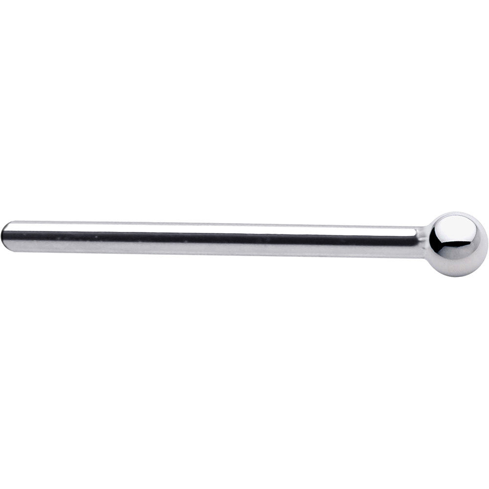 Platinum 1.5mm Ball Nose Ring