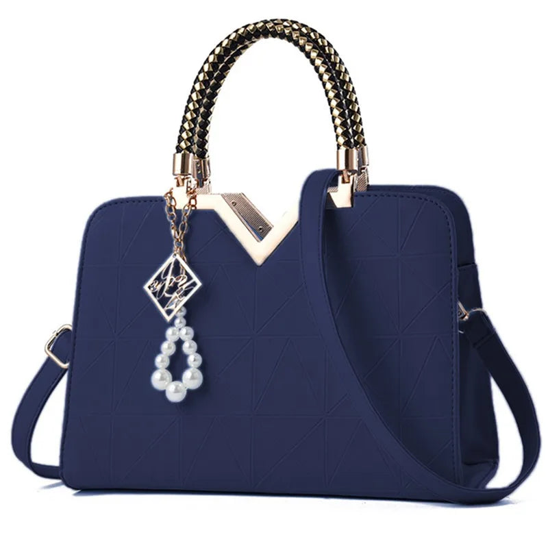 Women's Handbag Patchwork Shoulder Messenger Bag | Office Work PU Leather Female Bag & Ladies Luxury Elegant Handbag