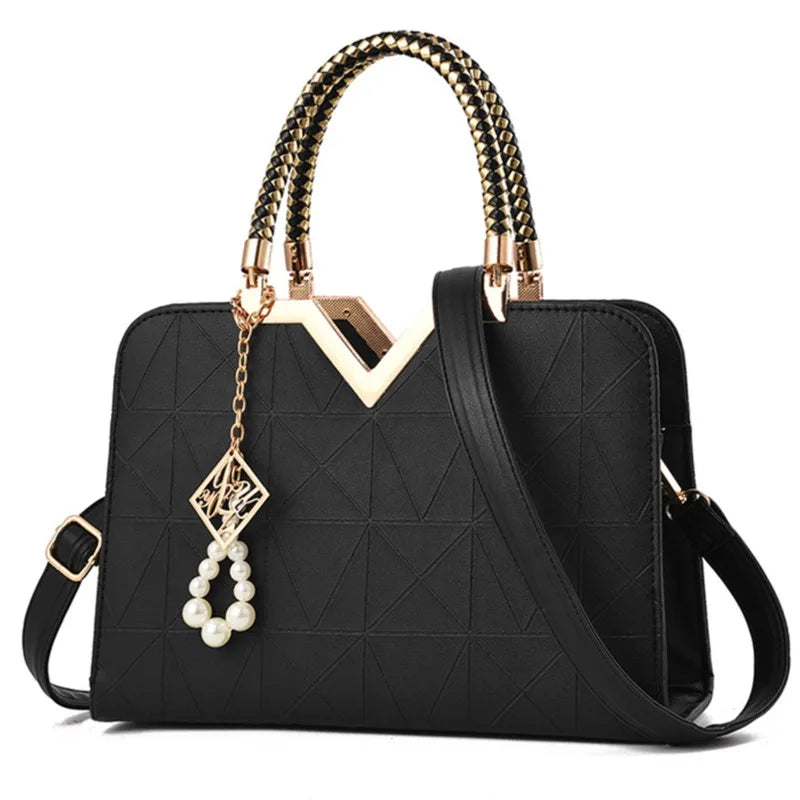 Women's Handbag Patchwork Shoulder Messenger Bag | Office Work PU Leather Female Bag & Ladies Luxury Elegant Handbag