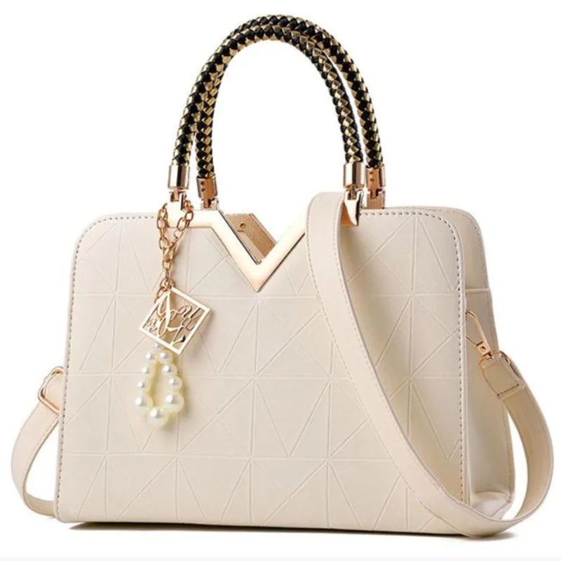 Women's Handbag Patchwork Shoulder Messenger Bag | Office Work PU Leather Female Bag & Ladies Luxury Elegant Handbag