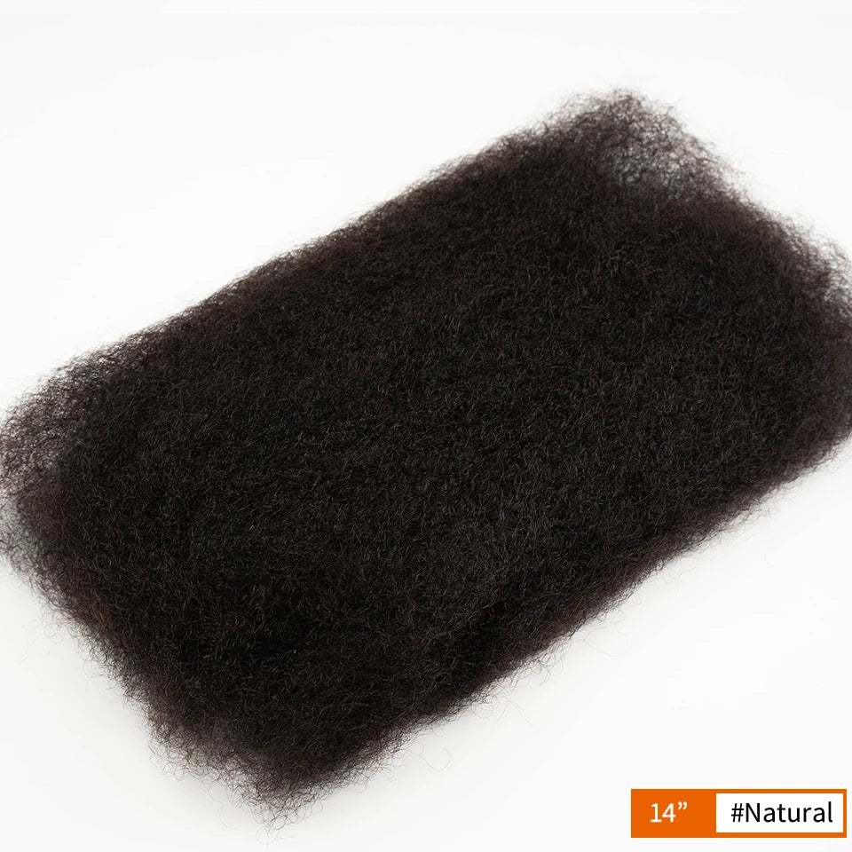 QVR Afro Kinky Bulk Human Hair for Braids & Locs | Virgin Remy Natural Color Extensions