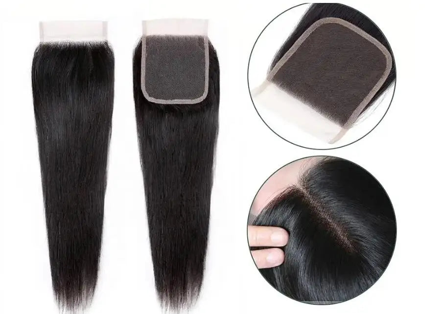 13x4 Transparent Lace Frontal | Pre-Plucked Straight & Body Wave Human Hair | Bleached Knots