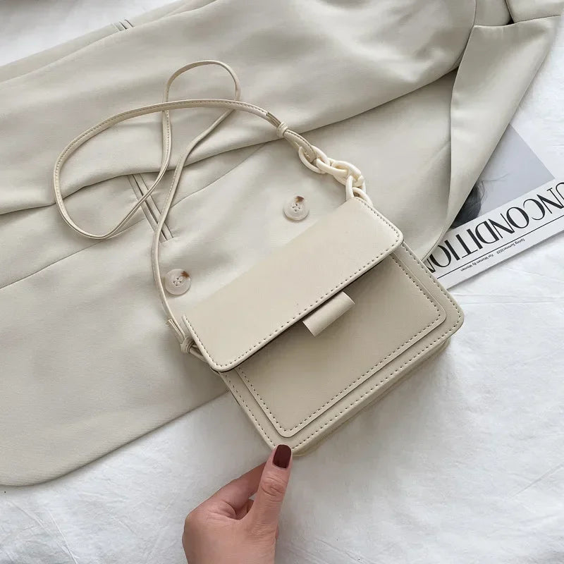 Fashion Brand Women's Small Crossbody Bag | Lightweight PU Leather Messenger Bag (Flap Handbag Purse, Summer Travel Bag for Female)