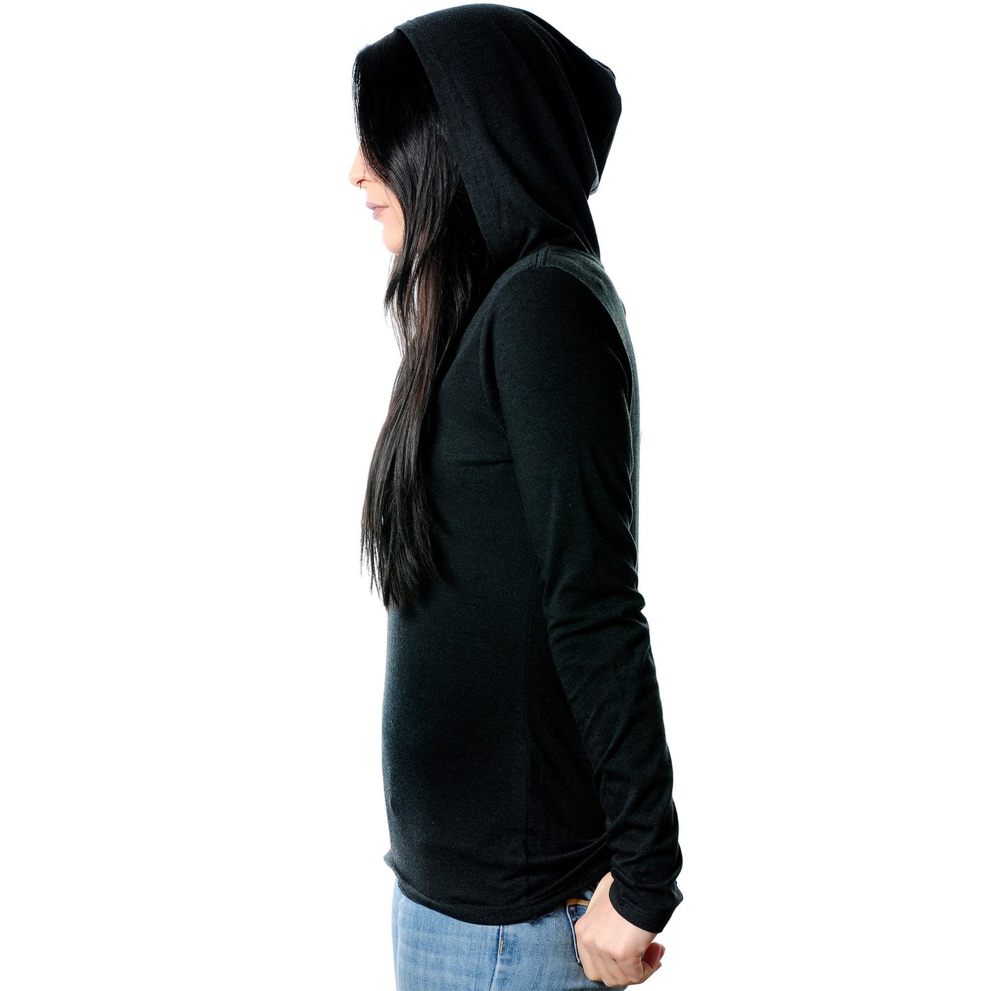 Crazy Piercings Lady Tapered Long Sleeve Hoodie