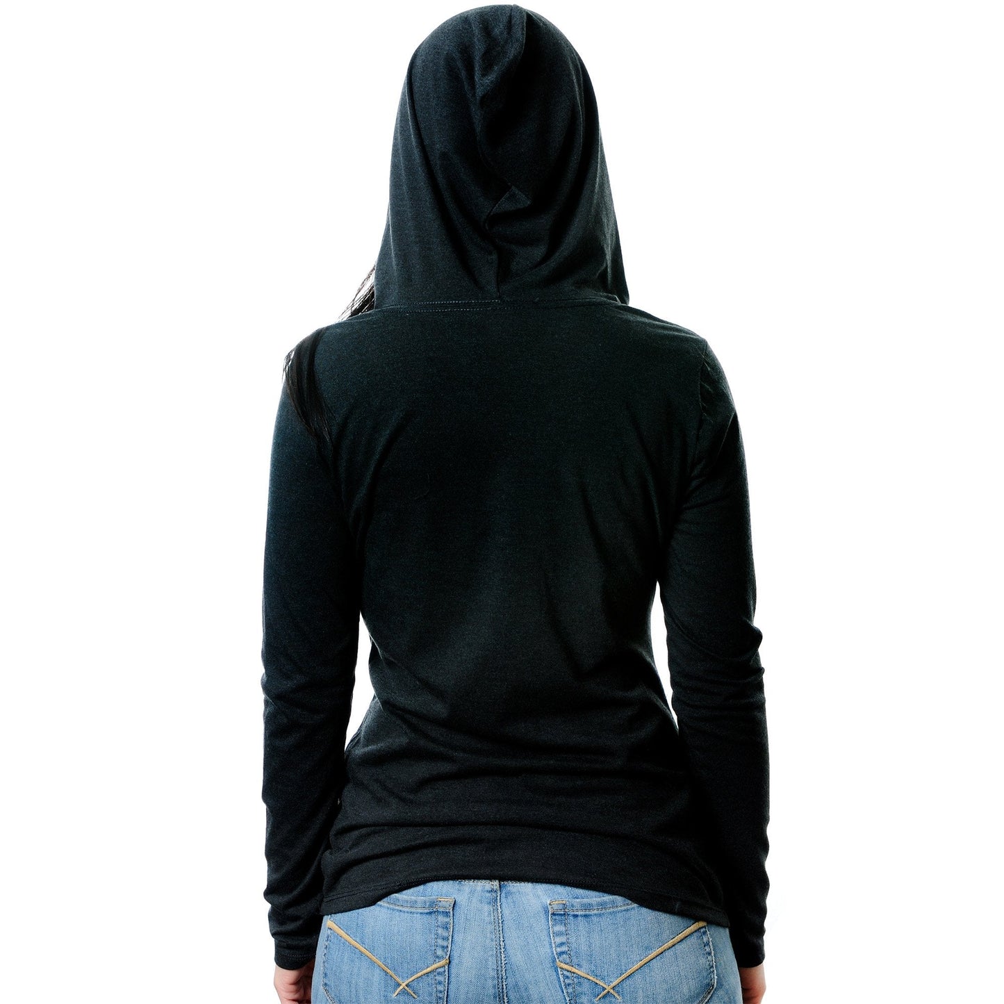 Keep Staring, I Might Do A Trick Black Tapered Long Sleeve Hoodie