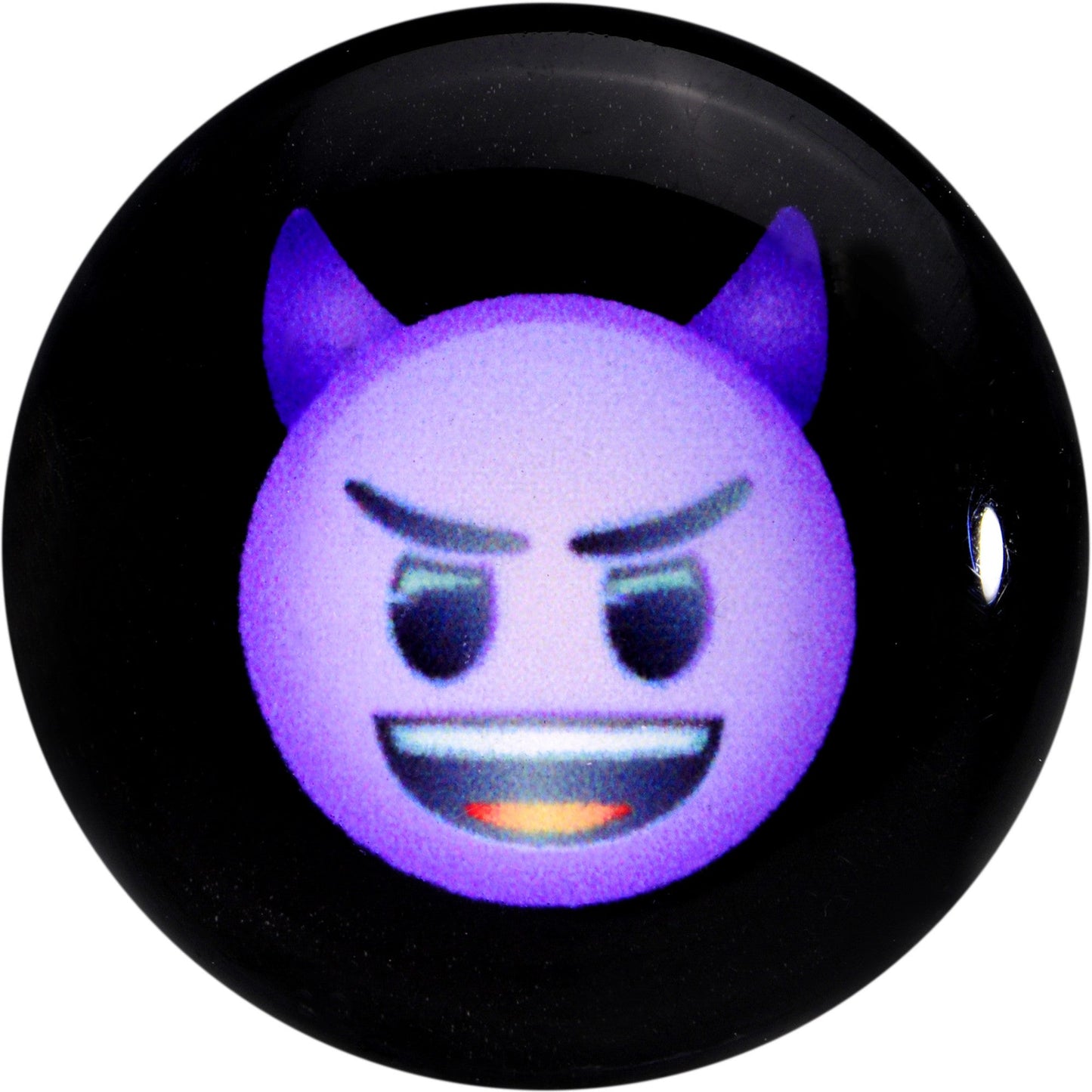 2G Licensed Purple Devil emoji Acrylic Double Flare Plug Set