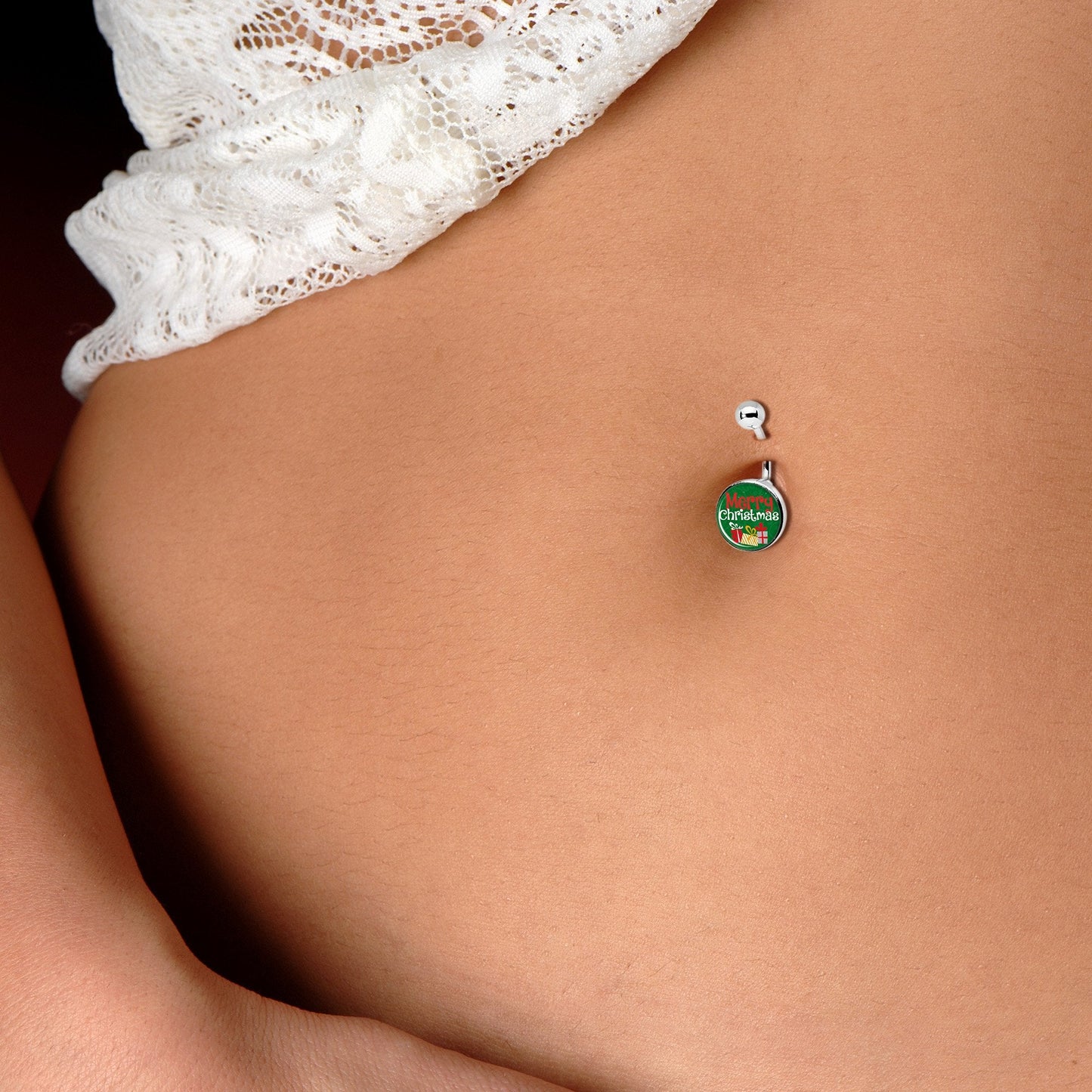 Merry Christmas Presents Belly Ring